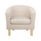 Artiss Armchair Lounge Chair Tub Accent Armchairs Fabric Sofa Chairs Beige