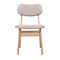 Artiss Set of 2 Dining Chairs Retro Replica Kitchen Cafe Wood Chair Fabric Pad Beige