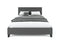 Pale Fabric Bed Frame - Charcoal King