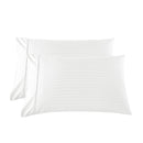 Kensington 1200 Thread Count 100% Egyptian Cotton Sheet Set Stripe - Super King - White