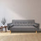 Casa Decor Sicily 2 in 1 Sofa Bed Charcoal 3 Seater Futon Couch Recliner