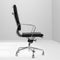 Milano Premium Office Executive Computer Chair PU Leather Steel Chrome Black