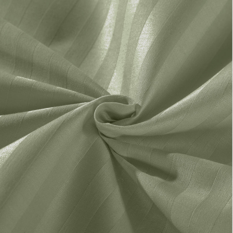 Kensington 1200 Thread Count 100% Egyptian Cotton Sheet Set Stripe - Super King - Olive