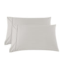 Royal Comfort Kensington 1200 Thread Count 100% Cotton Stripe Quilt Cover Set - Super King - Grey