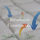 Royal Comfort 1000GSM Luxury Bamboo Covered Mattress Topper Ball Fibre Gusset - King - White