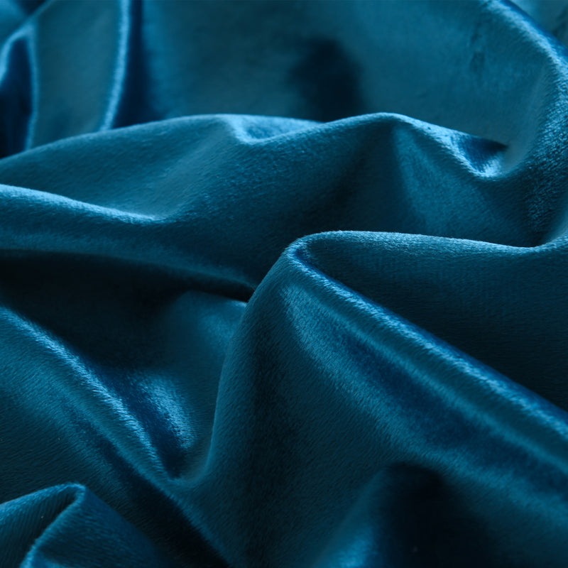Royal Comfort Velvet Quilt Cover Set Super Soft Luxurious Warmth - Queen - Navy