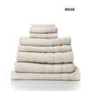 Royal Comfort Eden Egyptian Cotton 600GSM 8 Piece Luxury Bath Towels Set - Beige
