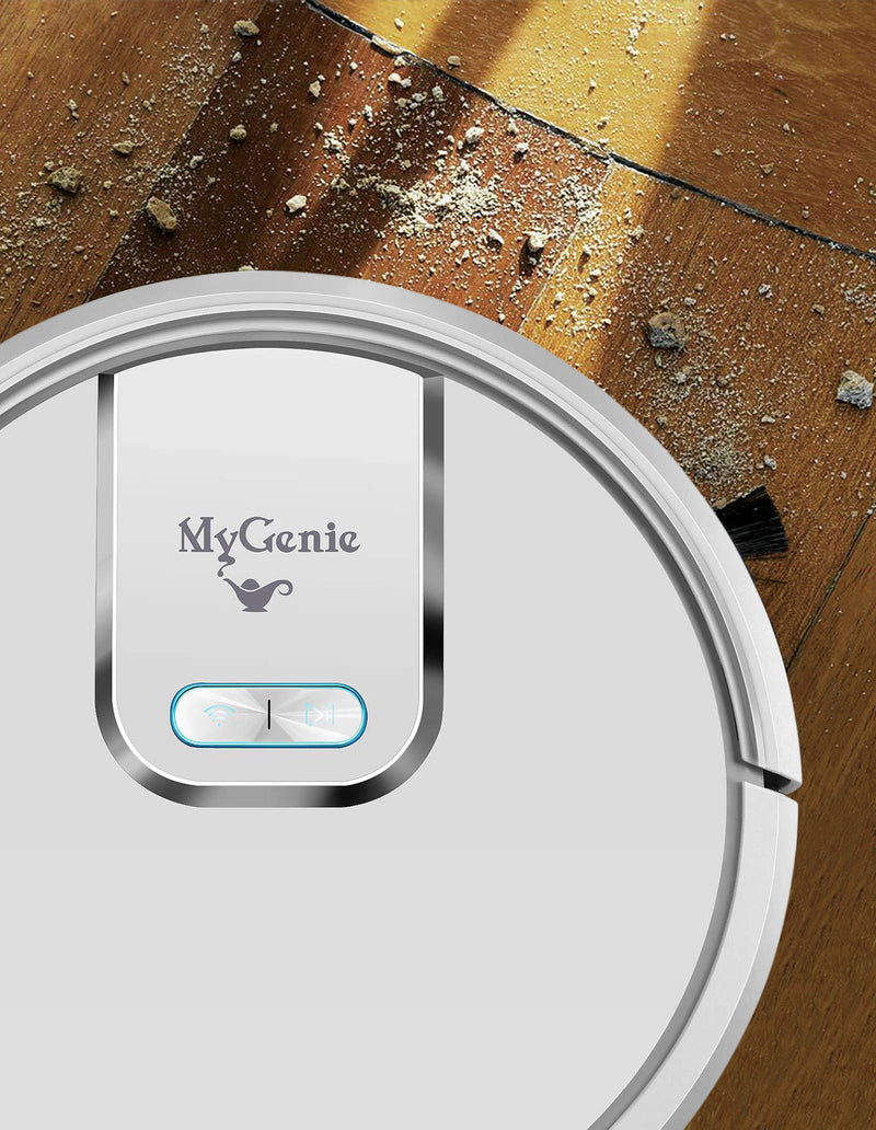 MyGenie WI-FI GMAX Robotic Vacuum Cleaner Mop App Control Dry & Wet Auto Robot - White