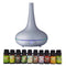 Milano Aroma Diffuser Set With 10 Pack Diffuser Oils Humidifier Aromatherapy - Matt Grey