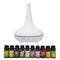 Milano Aroma Diffuser Set With 10 Pack Diffuser Oils Humidifier Aromatherapy - White