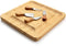 VIKUS Bamboo Cheese Board Set with Cutlery in Slide-Out Drawer Including 4 Stainless Steel Serving Utensils