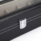 Black PU Leather Watch Organizer Display Storage Box Cases for Men & Women (6 slots)