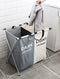 2 in 1 Large 125L Laundry Clothes Hamper Basket with Waterproof bags and Aluminum Frame