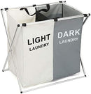2 in 1 Large 125L Laundry Clothes Hamper Basket with Waterproof bags and Aluminum Frame
