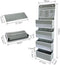 Wall Mount Hanging Organizer with 4 Large Capacity Pocket Organizers and 3 Small Pockets for Essentials