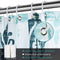 Shower Curtain with 12 Hooks Set Bathroom 180 x 180 cm (Modern)