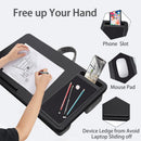 Portable Laptop Desk with Device Ledge, Mouse Pad and Phone Holder for Home Office (Black, 40cm)
