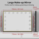 Hollywood Makeup Vanity Mirror with LED Lights and with Smart Button (Black, 77 x 55 cm)
