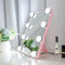 Vanity Mirror with Lights with 8 Dimmable Bulbs for Makeup and Travel (Pink, 30 x23 cm)