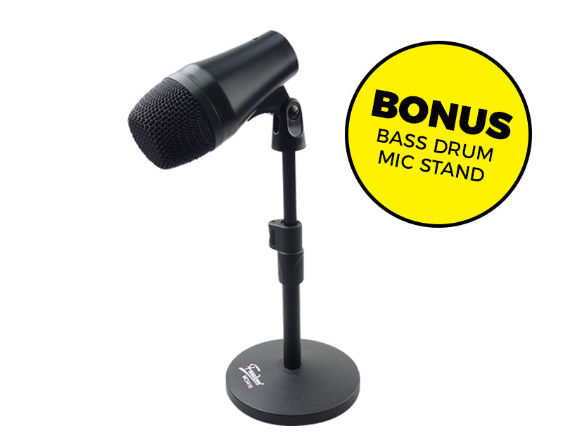 7 Piece Drum Microphone Kit Bass Snare Tom Overhead Mics PGAD7