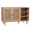 Natura Rattan Buffet Sideboard Storage Cabinet Hallway Table 2 Doors 3 Shelves