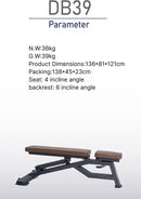 Sardine Sport Heavy Duty Bench Foldable Adjustable Commercial Grade Capacity 450kg(Brown)
