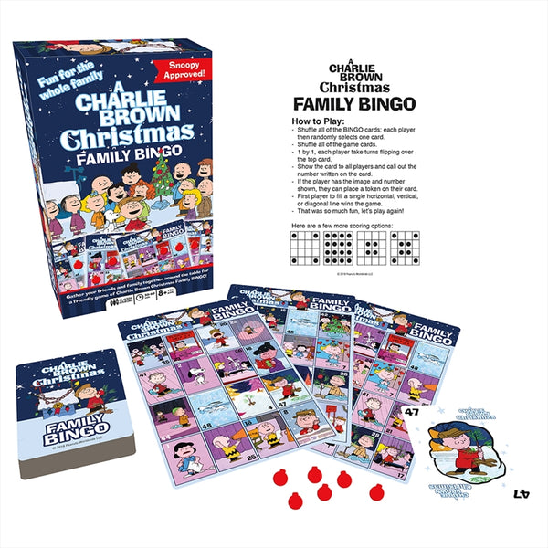 Charlie Brown Christmas Family Bingo