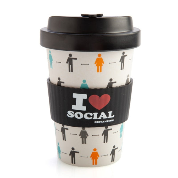 I Heart Social Distancing Eco-to-Go Bamboo Cup