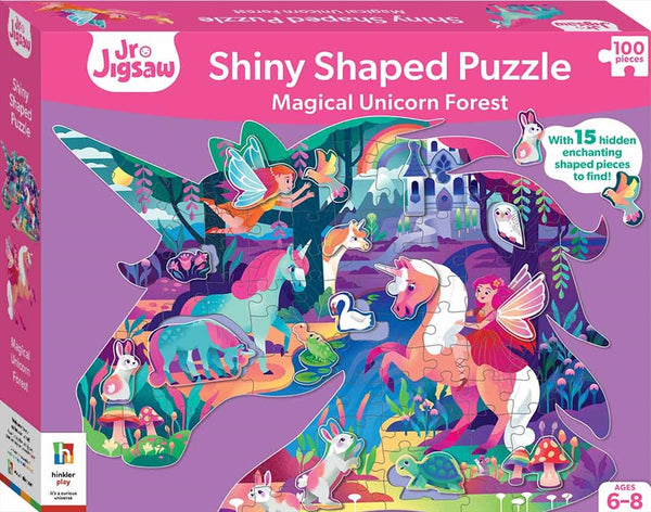 Magical Unicorn Forest Shiny Shaped Puzzle