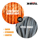 X-BULL Winch Rope Dyneema Synthetic Rope 5.5mm x 13m Tow Recovery Offroad 4wd