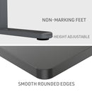 FORTIA Sit Stand Standing Desk, 140x60cm, 72-118cm Height Adjustable, 70kg Load, Black/Black Frame