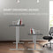 FORTIA Sit Stand Standing Desk, 140x60cm, 72-118cm Height Adjustable, 70kg Load, Black/Silver Frame