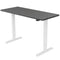 FORTIA Sit Stand Standing Desk, 120x60cm, 72-118cm Height Adjustable, 70kg Load, Black style/White Frame