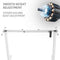 FORTIA Sit Stand Standing Desk, 140x60cm, 72-118cm Height Adjustable, 70kg Load, Black/White Frame