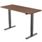 FORTIA Sit Stand Standing Desk, 120x60cm, 72-118cm Height Adjustable, 70kg Load, Walnut style/Black Frame