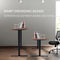 FORTIA Sit Stand Standing Desk, 140x60cm, 72-118cm Height Adjustable, 70kg Load, Walnut style/Black Frame