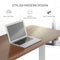 FORTIA Sit Stand Standing Desk, 140x60cm, 72-118cm Height Adjustable, 70kg Load, Walnut style/Silver Frame