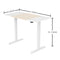 FORTIA Sit Stand Standing Desk, 120x60cm, 72-118cm Height Adjustable, 70kg Load, Light Oak style/White Frame