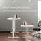 FORTIA Sit Stand Standing Desk, 140x60cm, 72-118cm Height Adjustable, 70kg Load,  Light Oak style/White Frame