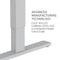 FORTIA Sit Stand Standing Desk, 120x60cm, 72-118cm Height Adjustable, 70kg Load, White/Silver Frame