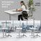FORTIA Sit Stand Standing Desk, 120x60cm, 72-118cm Height Adjustable, 70kg Load, White/Silver Frame