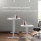 FORTIA Sit Stand Standing Desk, 120x60cm, 72-118cm Height Adjustable, 70kg Load, White/White Frame