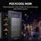 POLYCOOL 33L 12 Bottle Wine Bar Fridge Countertop Cooler Compressor Mirrored Glass Door, Black