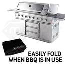 EuroGrille Cover for 8 Burner Double Hood BBQ, Black