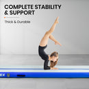 PROFLEX  400x100x10cm Inflatable Air Track Mat Tumbling Gymnastics, Blue & White (No Pump)