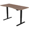 FORTIA Standing Desk, 150x70cm, 62-128cm Height, 2 Motors, 120KG Load, Walnut/Black