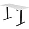 FORTIA Standing Desk, 150x70cm, 62-128cm Height, 2 Motors, 120KG Load, White/Black