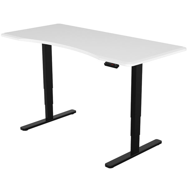 FORTIA Standing Desk Electric Dual Motor Adjustable Sit Stand 160x75cm, White/Black