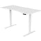 FORTIA Standing Desk, 150x70cm, 62-128cm Height, 2 Motors, 120KG Load, Matte White//White