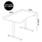 FORTIA Standing Desk, 160x75cm, 62-128cm Height, 2 Motors, 120KG Load, White/White